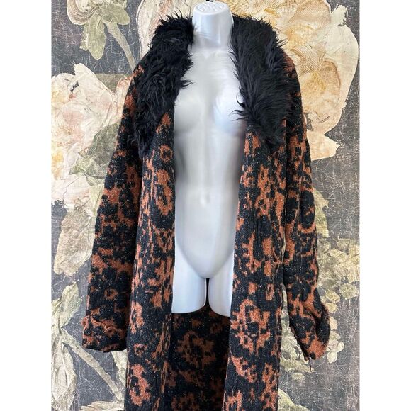 NWT Anthropologie Jacquard Cardigan Sweater in Navy/Marin size X-large - Picture 6 of 11